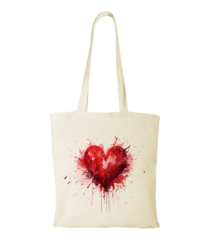 Torba bawełniana red watercolor heart