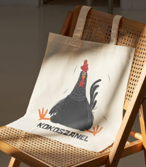 Torba na zakupy kokoszanel | bawełniana shopperka, torba na zakupy