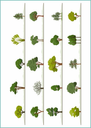 Tatuaże tymczasowe collection of trees