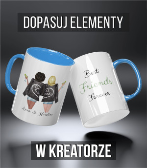 Kubek przyjaciele ona i ona KREATOR PROJEKTÓW