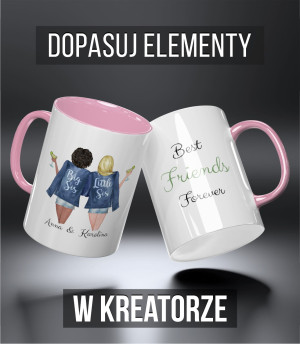 Kubek przyjaciele big and little sis KREATOR PROJEKTÓW