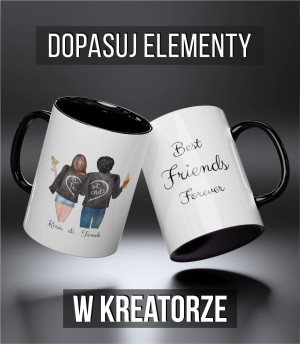 Kubek przyjaciele ona i on KREATOR PROJEKTÓW