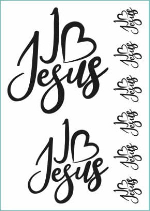 Tatuaże tymczasowe I love Jesus