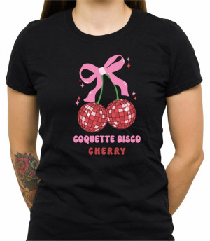 Koszulka coquette disco ball cherry