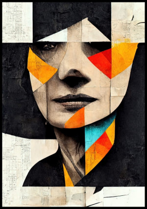 Plakat surrealistyczny portret