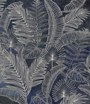 Próbka fototapety dark tropical leaves