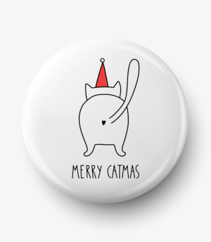Button merry catmas