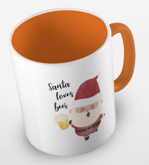 Kubek Santa loves beer