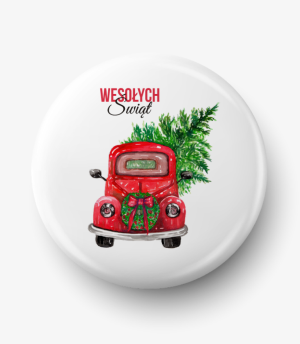Button świąteczne auto