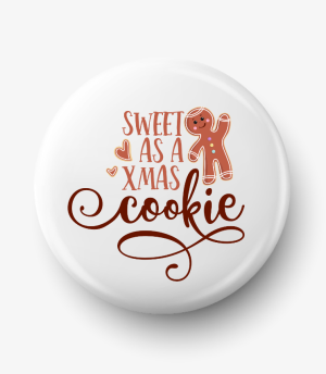 Button sweet as xmas cookie