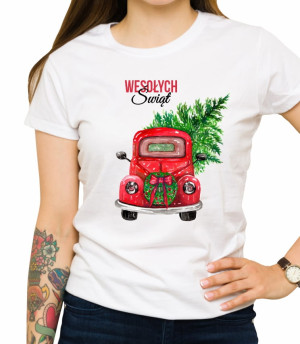 Koszulka świąteczne auto