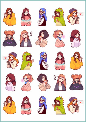 Tatuaże tymczasowe cute anime girls kawaii