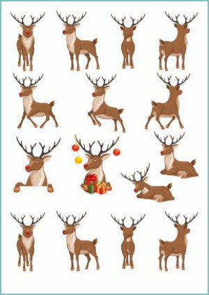 Tatuaże tymczasowe Renifer Rudolf
