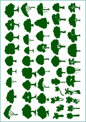 Tatuaże tymczasowe tree silhouettes