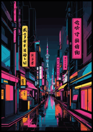 Plakat nocne Tokio