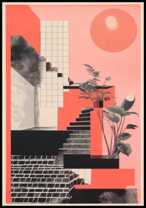 Plakat vintage style architecture