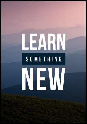 Plakat learn something new