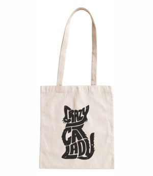 Torba bawełniana crazy cat lady 01