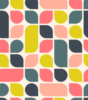Próbka tapety retro geometric