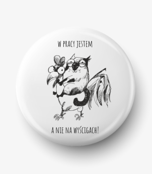 Button jestem w pracy