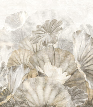 Próbka tapety lotus leaves and flowers