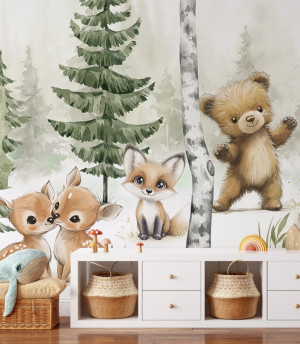 Fototapeta cute animals in the forest
