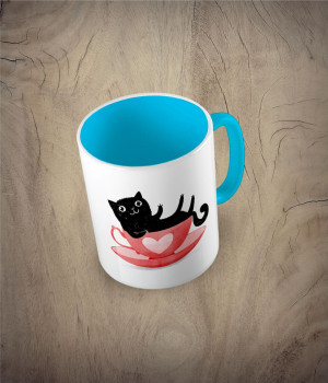 Kubek cat in a cup