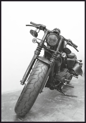 Plakat stary motocykl
