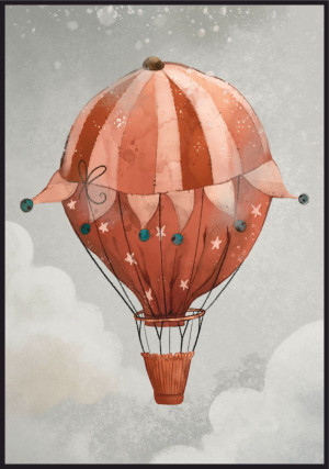 Plakat czerwony balon