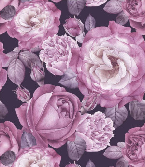 Próbka tapety róże i peonie