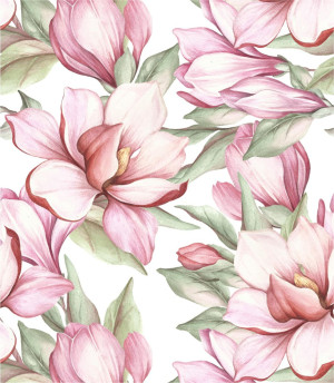 Próbka tapety kwitnąca magnolia