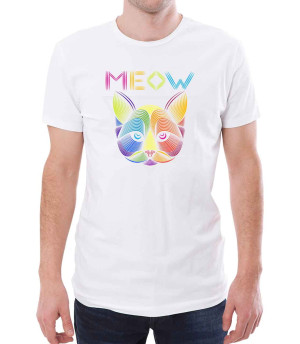 Koszulka Miau kolorowy kot