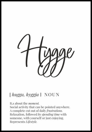 Plakat hygge definicja