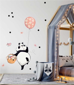 Naklejka panda i balonik