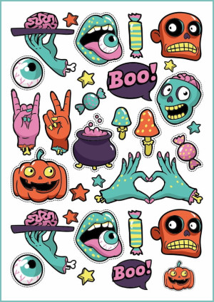 Tatuaże tymczasowe halloween 14
