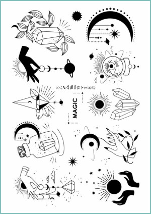 Tatuaże tymczasowe symbole magiczne i astrologiczne