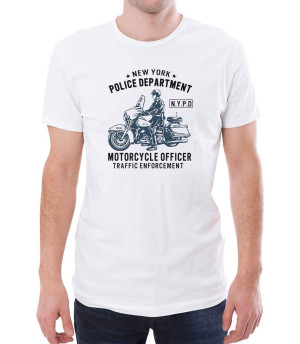 Koszulka policjant na motocyklu