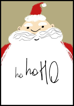 Plakat ho ho ho Mikołaj