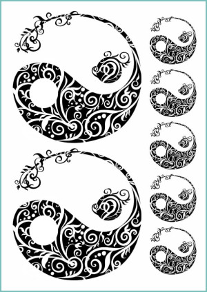 Tatuaże tymczasowe znak yin yang