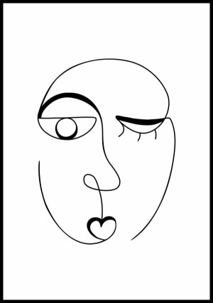 Plakat profil kobiety