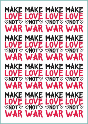 Tatuaże tymczasowe make love not war