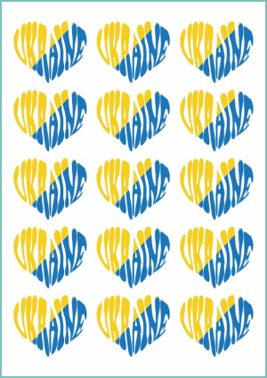 Tatuaże tymczasowe ukraine heart