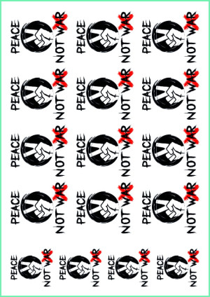 Tatuaże tymczasowe peace not war