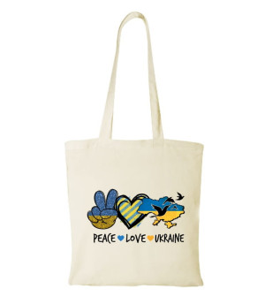 Torba bawełniana peace love Ukraine