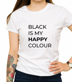 Koszulka black is my happy colour