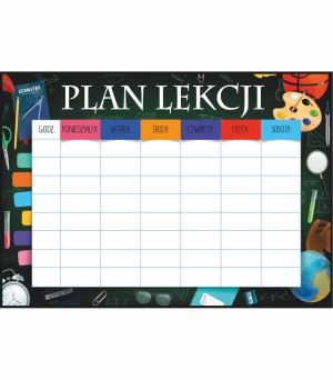 Plan lekcji przybory szkolne 01