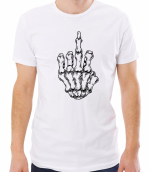 Koszulka fuck hand skeleton
