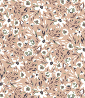 Próbka tapety flowers on beige