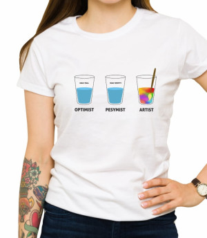 Koszulka optimist pessimist artist