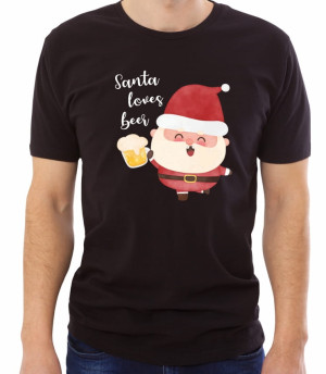 Koszulka santa loves beer